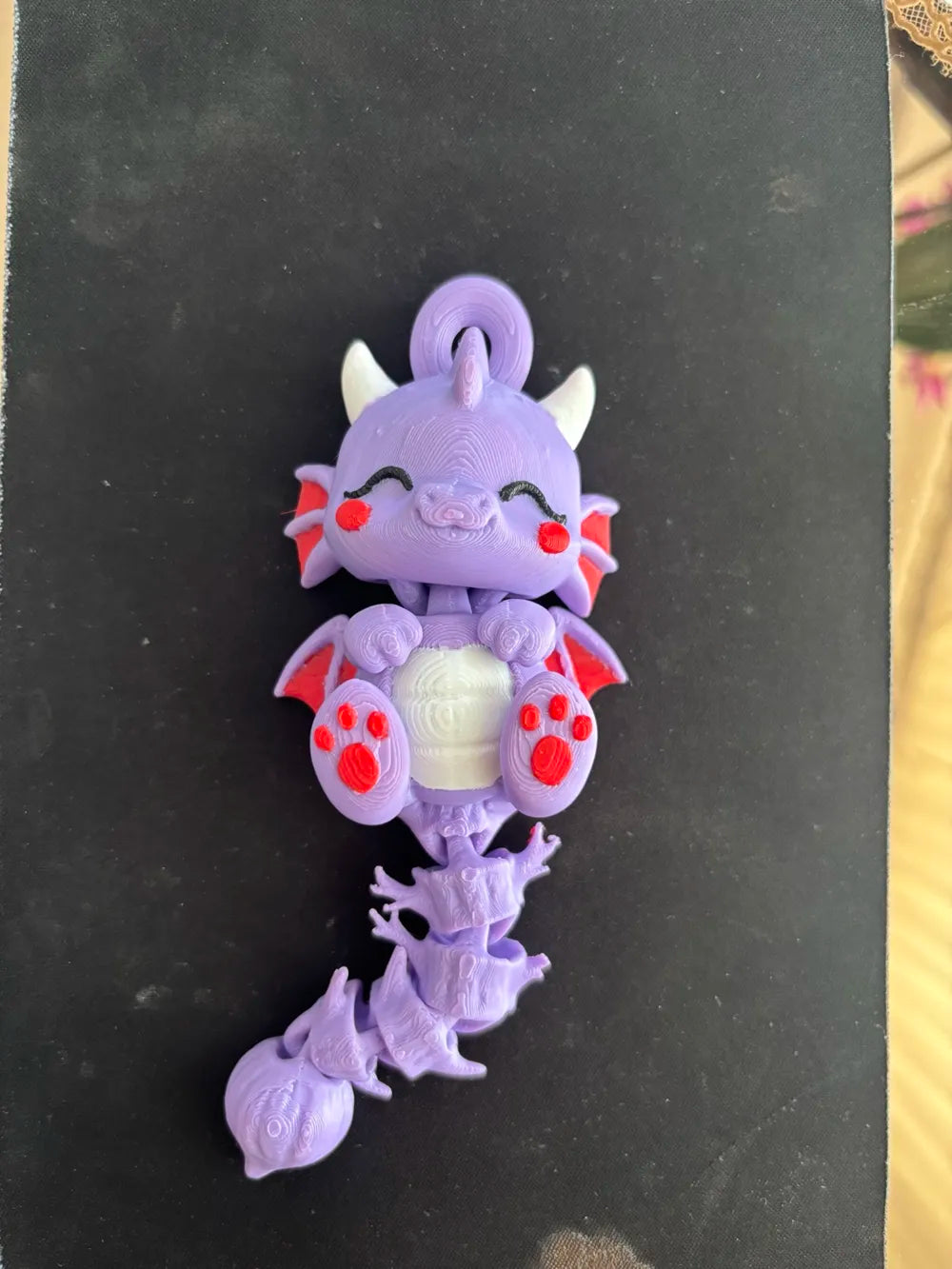 Porte-clé Dragon Mauve