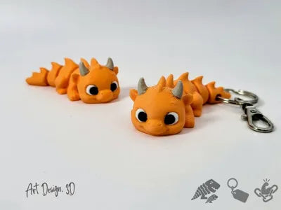 Porte-clé Dragon Orange