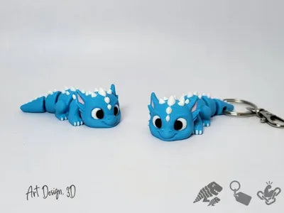 Porte-clé Dragon Bleu