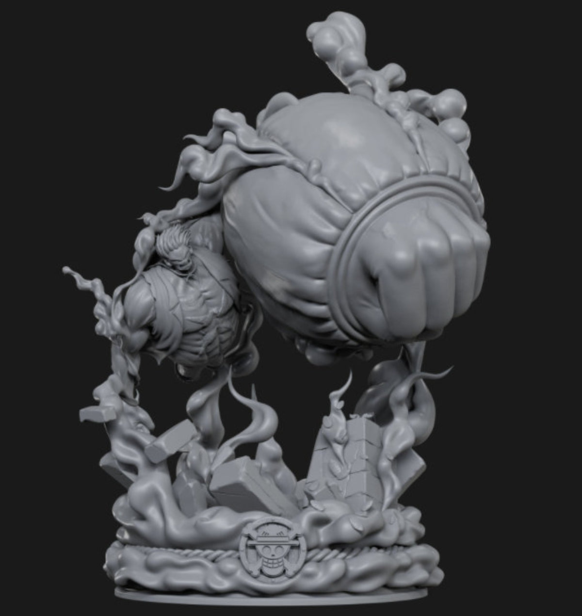 LUFFY KONG GUN ONE PIECE Prêt à Peindre/ Peint