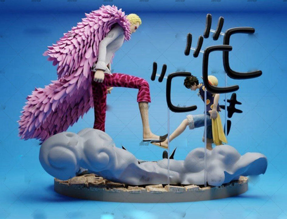 DOFLAMINGO X LUFFY ONE PIECE  Prêt à Peindre/ Peint