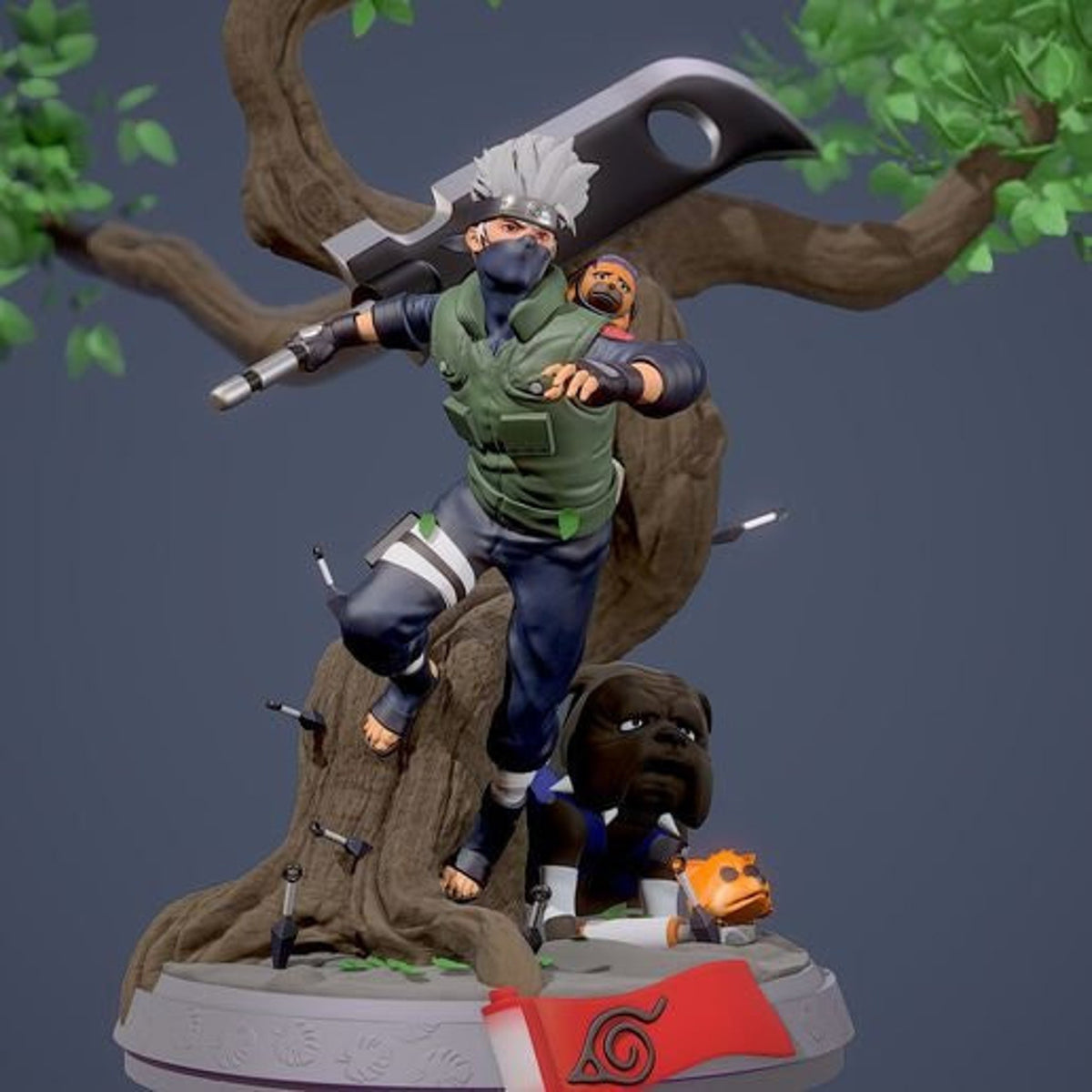 KAKASHI NARUTO  Prêt à Peindre/ Peint